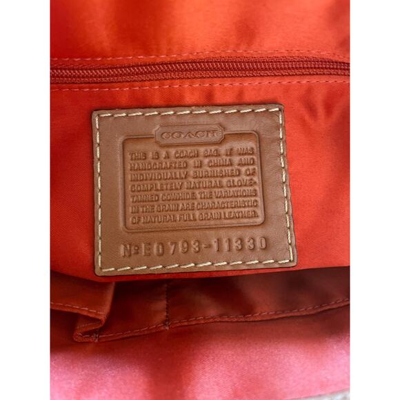 Coach cream brown stitch signature multicolored Carryall shoulder bag 11330 - Picture 10 of 10